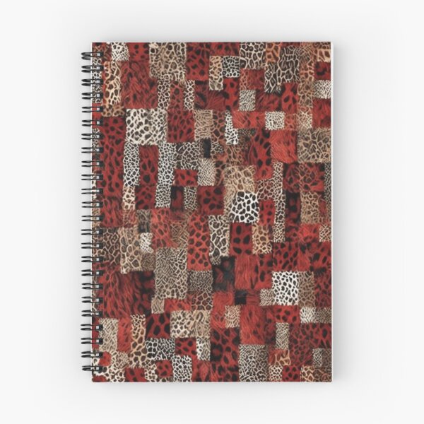 Item preview, Abstract Red Faux Fur Patchwork Pattern designed and sold by calibrit.