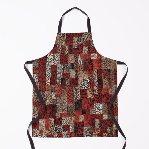 Item preview, Abstract Red Faux Fur Patchwork Pattern designed and sold by calibrit.