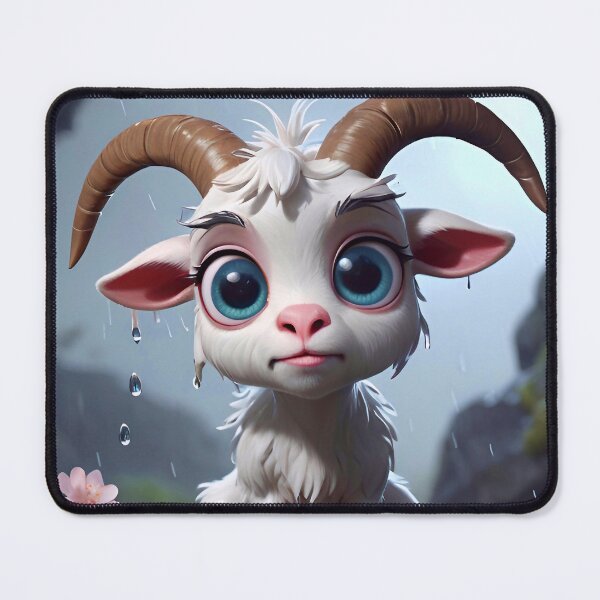 Item preview, Cute Little Goat In The Rain designed and sold by TheArtOfPat.