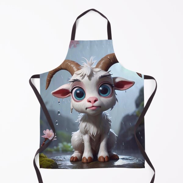 Item preview, Cute Little Goat In The Rain designed and sold by TheArtOfPat.