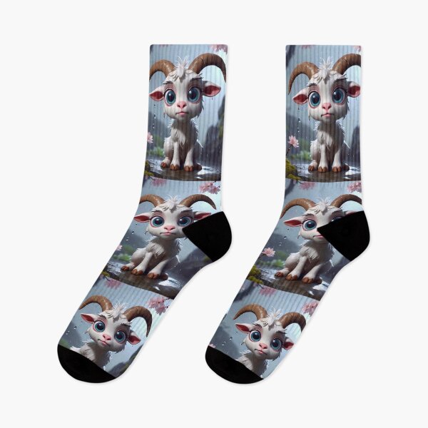 Item preview, Cute Little Goat In The Rain designed and sold by TheArtOfPat.