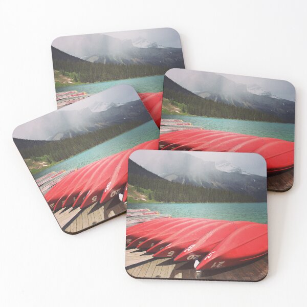 Item preview, Red canoes at Emerald Lake, Canada designed and sold by amymayb.