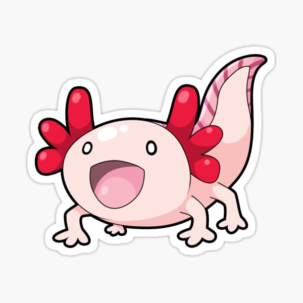 Screaming Axolotl Sticker By Keithmontalbo Redbubble