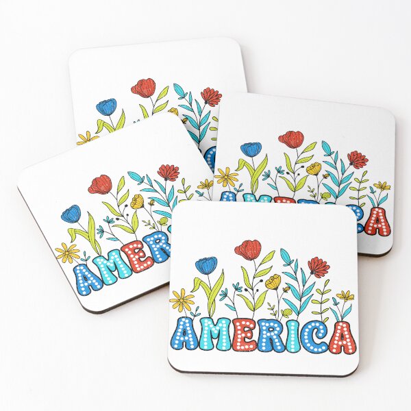 Item preview, Retro American 4th of July, floral American designed and sold by godleo.