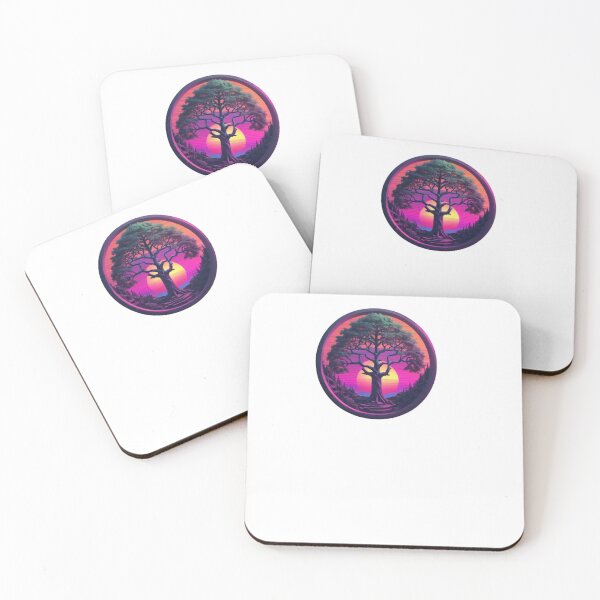 Item preview, Synthwave Neon Tree Design designed and sold by EmeraldCauldren.