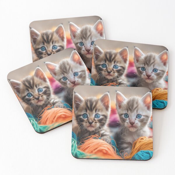 Item preview, Kittens in colorful wool designed and sold by LMStudioDesigns.