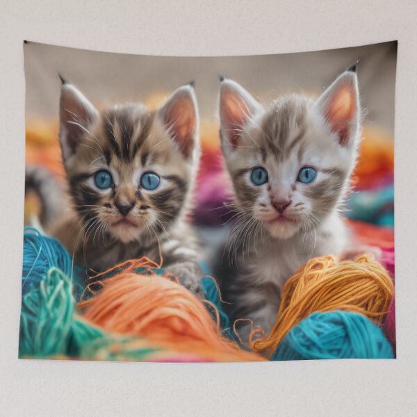 Item preview, Kittens in colorful wool designed and sold by LMStudioDesigns.