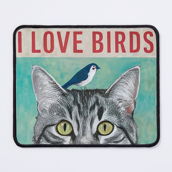 Item preview, Cat Loves Birds designed and sold by Hirako Nakatsu.