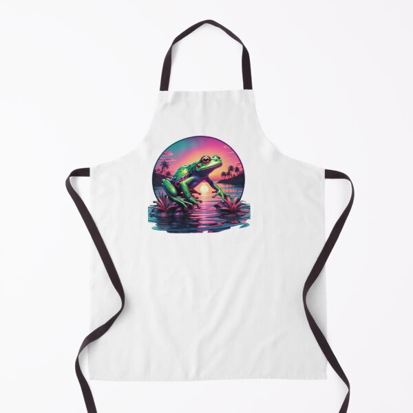 Item preview, Synthwave Frog at Pink Sunset Lillies designed and sold by EmeraldCauldren.