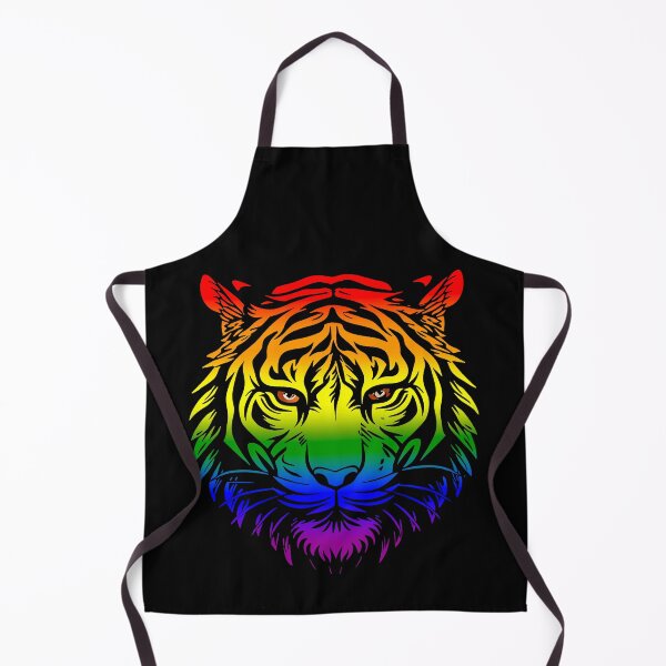 Item preview, Tiger Head with LGBTQ Rainbow Pride Flag Colors, Cool Rainbow Design designed and sold by Travelslightly.