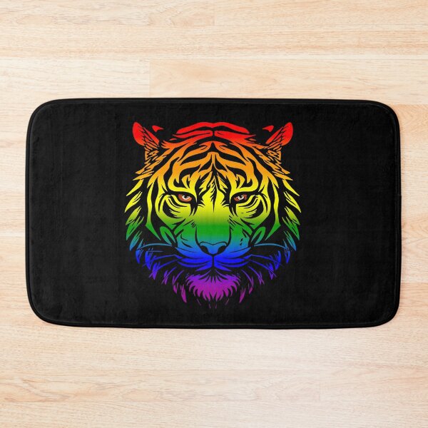 Item preview, Tiger Head with LGBTQ Rainbow Pride Flag Colors, Cool Rainbow Design designed and sold by Travelslightly.