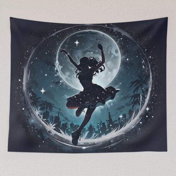 Item preview, Hip hop dancer in the moonlight designed and sold by Artbellachi.