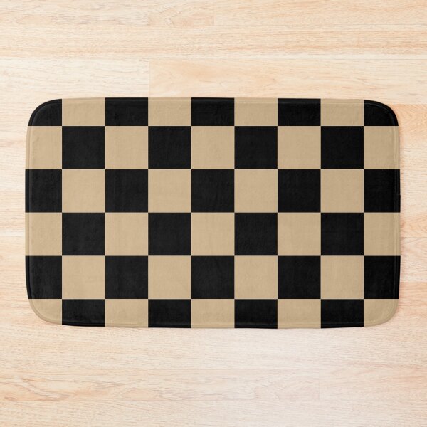 Item preview, Checkered - Black and Tan Brown designed and sold by JustPatterns2.