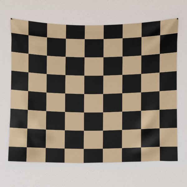 Item preview, Checkered - Black and Tan Brown designed and sold by JustPatterns2.
