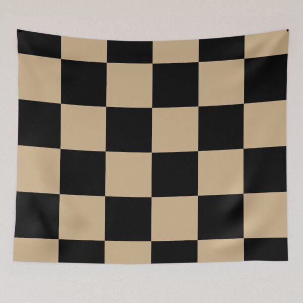 Item preview, Large Checkered - Black and Tan Brown designed and sold by JustPatterns2.