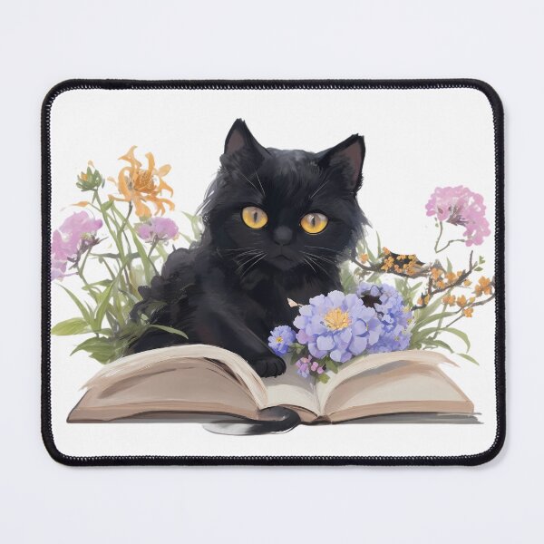 Item preview, Black Cat Sticker, Black Cat on Book Sticker, Bookish Cat Sticker, Gifts for her, Gifts for him, Reading Sticker, Waterproof Stickers designed and sold by Dilabirdy.