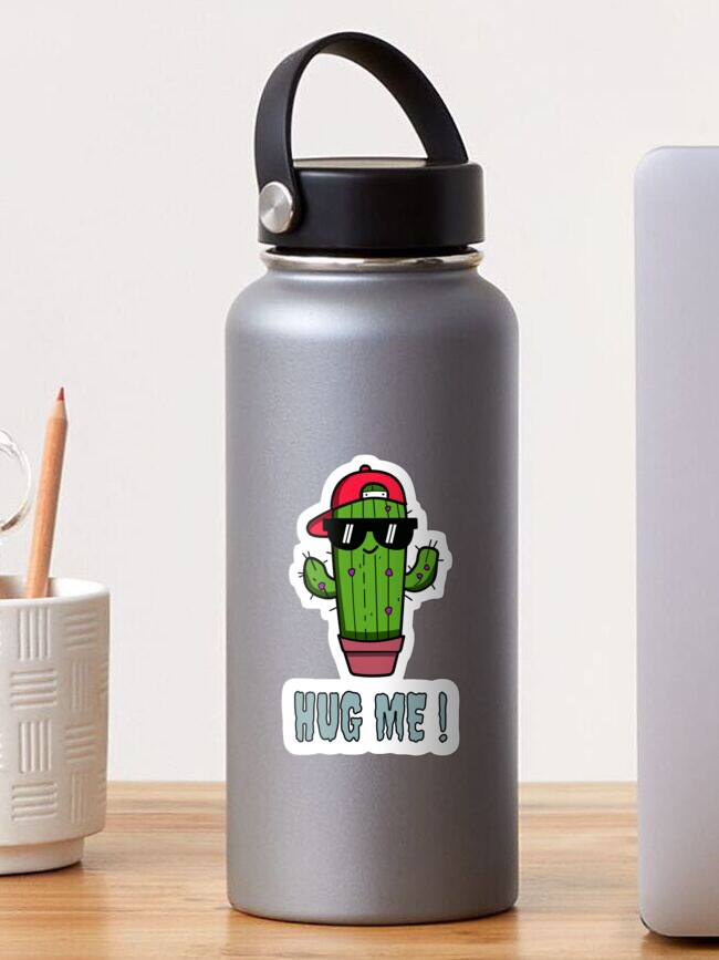 Thumbnail 1 of 3, Sticker, Hug Me! Kawaii Cactus Sarcastic designed and sold by FridPix.