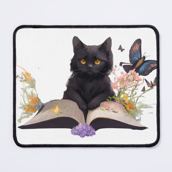 Item preview, Black Cat Sticker, Black Cat on Book Sticker, Bookish Cat Sticker, Gifts for her, Gifts for him, Reading Sticker, Waterproof Stickers designed and sold by Dilabirdy.