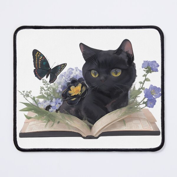 Item preview, Black Cat Sticker, Black Cat on Book Sticker, Bookish Cat Sticker, Gifts for her, Gifts for him, Reading Sticker, Waterproof Stickers designed and sold by Dilabirdy.