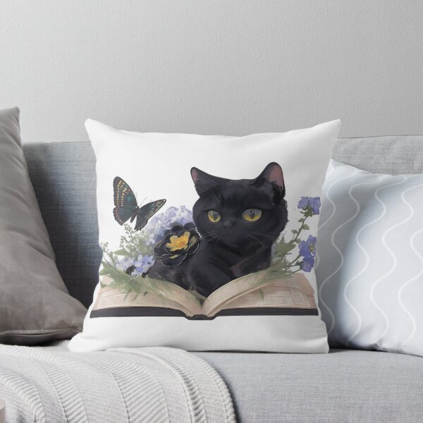 Item preview, Black Cat Sticker, Black Cat on Book Sticker, Bookish Cat Sticker, Gifts for her, Gifts for him, Reading Sticker, Waterproof Stickers designed and sold by Dilabirdy.