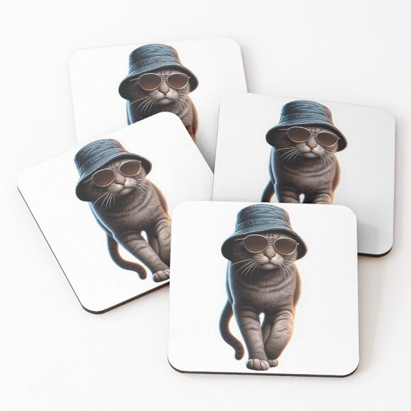 Item preview, Cute Bucket Hat Cat T-Shirt Designs #5 designed and sold by Kinyah88.