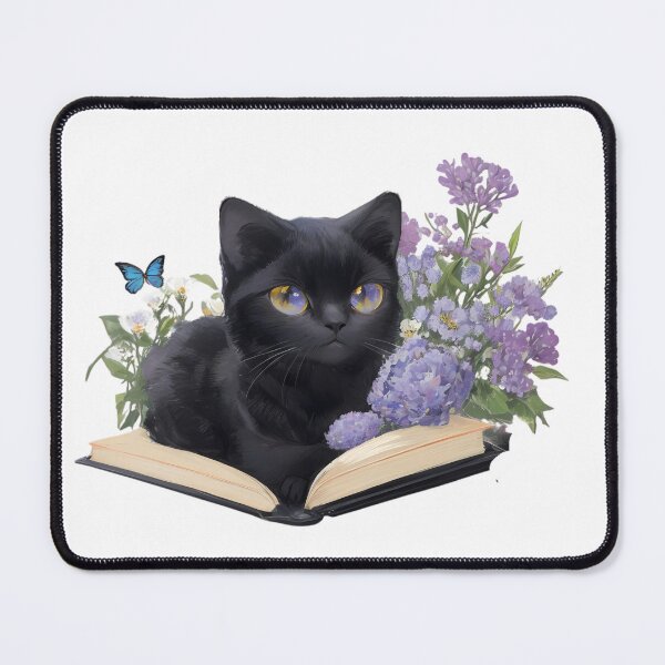 Item preview, Black Cat Sticker, Black Cat on Book Sticker, Bookish Cat Sticker, Gifts for her, Gifts for him, Reading Sticker, Waterproof Stickers designed and sold by Dilabirdy.