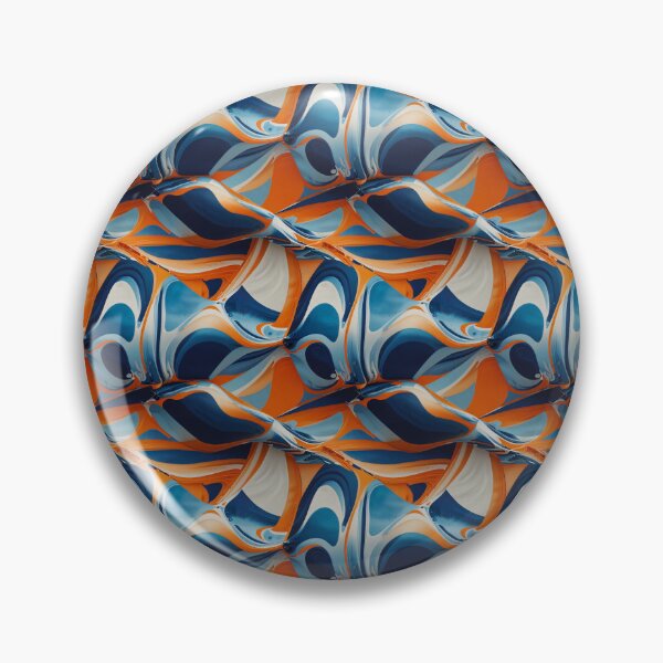 Item preview, Blue, Orange and White Swirling Pattern designed and sold by DJ-Portable.