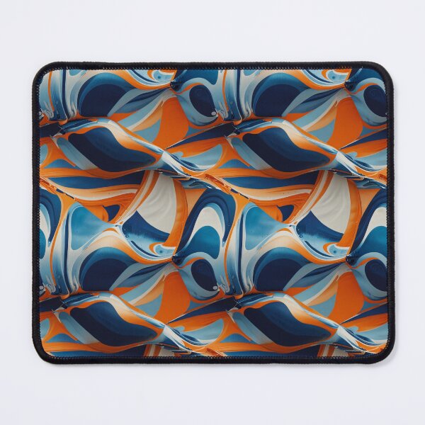 Item preview, Blue, Orange and White Swirling Pattern designed and sold by DJ-Portable.
