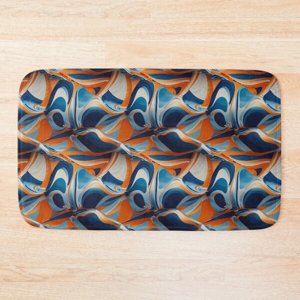 Item preview, Blue, Orange and White Swirling Pattern designed and sold by DJ-Portable.