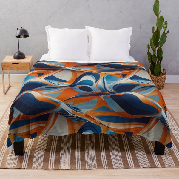 Item preview, Blue, Orange and White Swirling Pattern designed and sold by DJ-Portable.