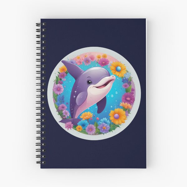 Item preview, Happy dolphin and flowers designed and sold by Astralia.