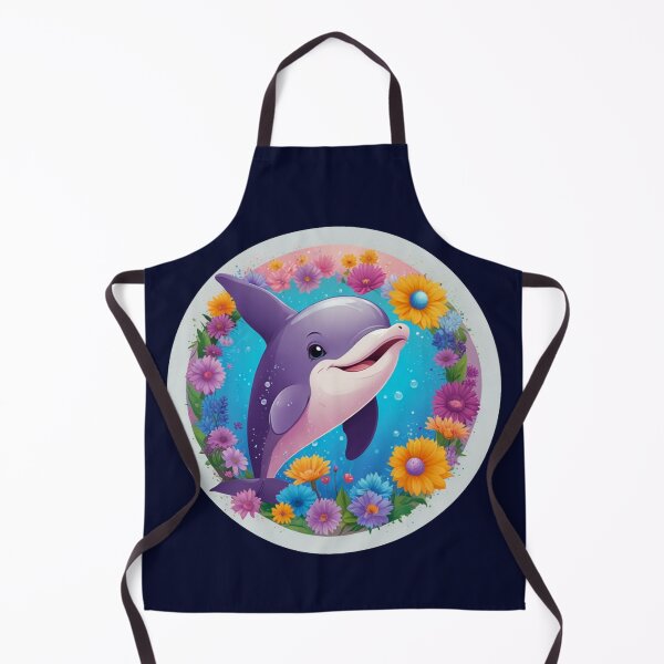 Item preview, Happy dolphin and flowers designed and sold by Astralia.