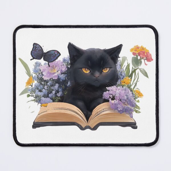Item preview, Black Cat Sticker, Black Cat on Book Sticker, Bookish Cat Sticker, Gifts for her, Gifts for him, Reading Sticker, Waterproof Stickers designed and sold by Dilabirdy.