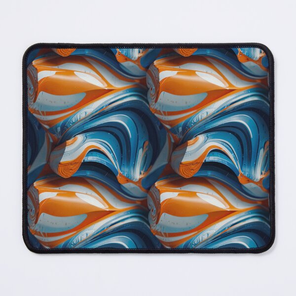 Item preview, Blue, Orange and White Swirling Pattern designed and sold by DJ-Portable.