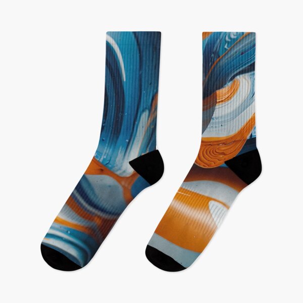 Item preview, Blue, Orange and White Swirling Pattern designed and sold by DJ-Portable.