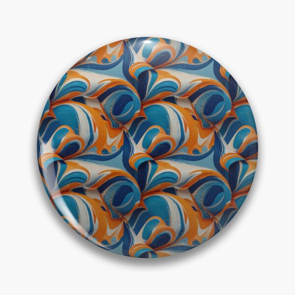 Item preview, Blue, Orange and White Swirling Pattern designed and sold by DJ-Portable.