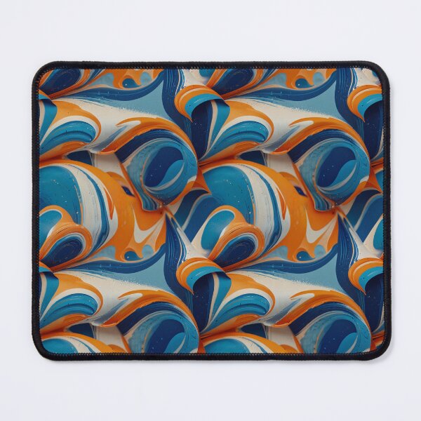 Item preview, Blue, Orange and White Swirling Pattern designed and sold by DJ-Portable.