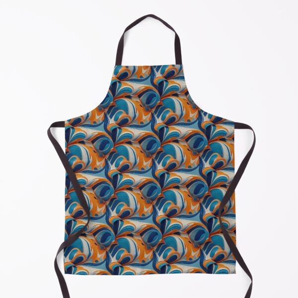 Item preview, Blue, Orange and White Swirling Pattern designed and sold by DJ-Portable.