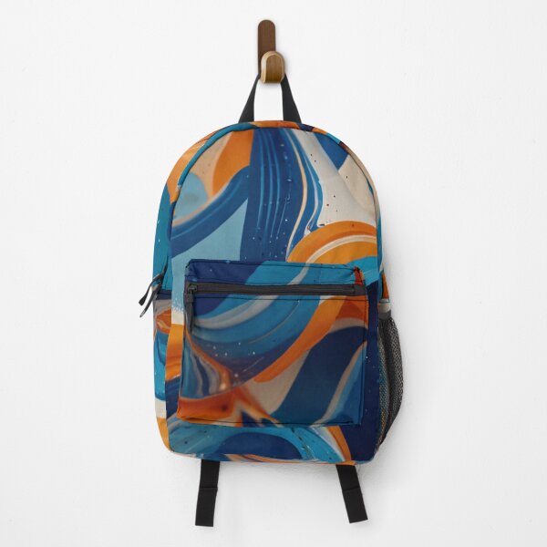 Item preview, Blue, Orange and White Swirling Pattern designed and sold by DJ-Portable.