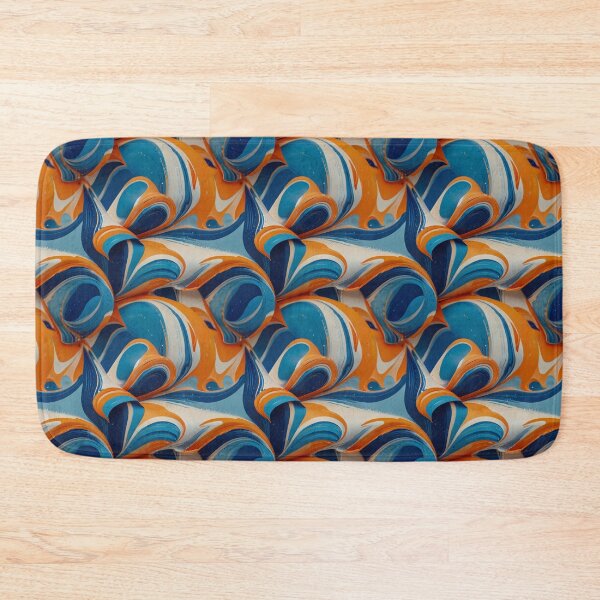 Item preview, Blue, Orange and White Swirling Pattern designed and sold by DJ-Portable.