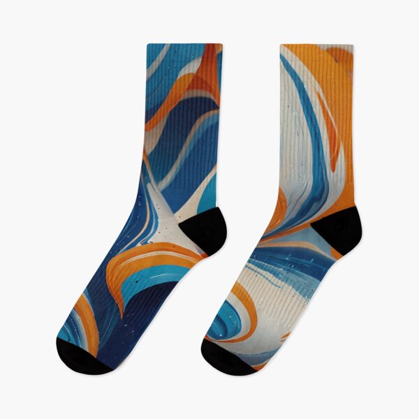 Item preview, Blue, Orange and White Swirling Pattern designed and sold by DJ-Portable.