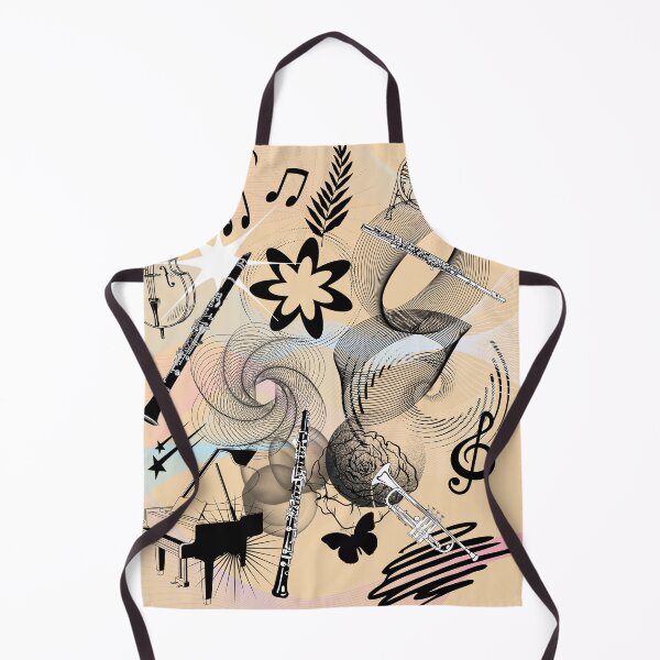Item preview, A Collage of Musical Instruments on Tan & Black designed and sold by BrightrDayMusicArt.