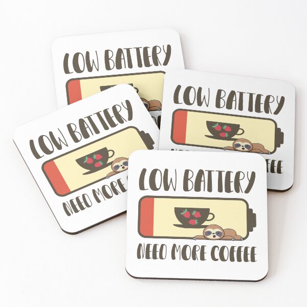 Item preview,  Low Battery, Need More Coffee Please designed and sold by Kezmich Works.