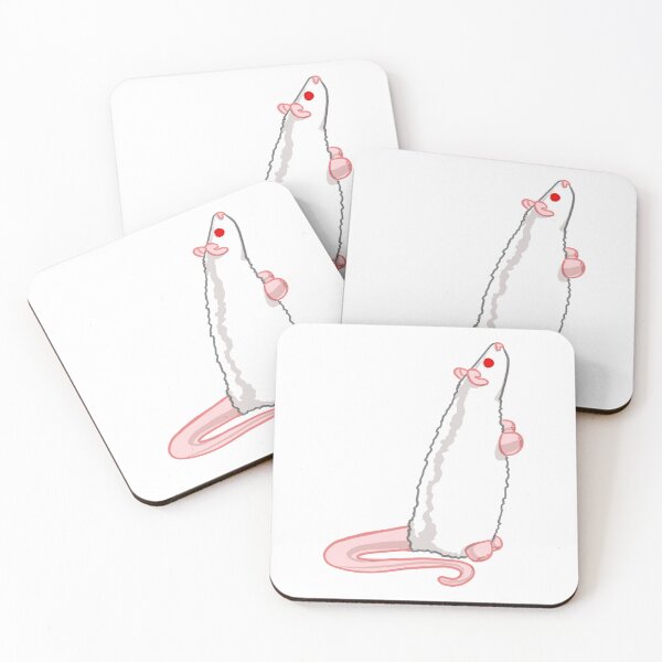 Item preview, White Albino Rat Plushie Stuffed Animal Sticker Single designed and sold by MonsterArtist.