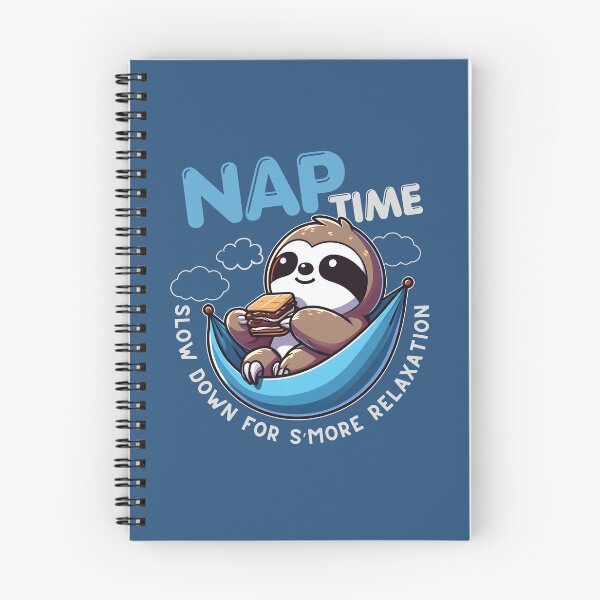 Item preview, Nap Time - Sloth on hammock eating smore - Slow Down For  S'more Relaxation designed and sold by The magic  Yellow bus.