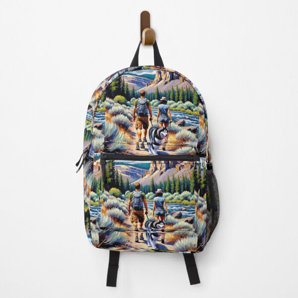 Item preview, Hiking with our Husky designed and sold by Catherine Harrison.