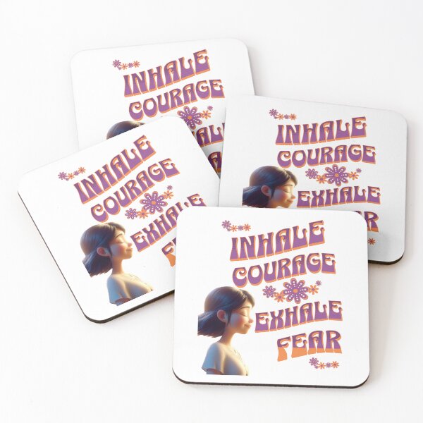 Item preview, "Inhale Courage, Exhale Fear: Empowering Inspirational Design" designed and sold by Ridingondaydrea.
