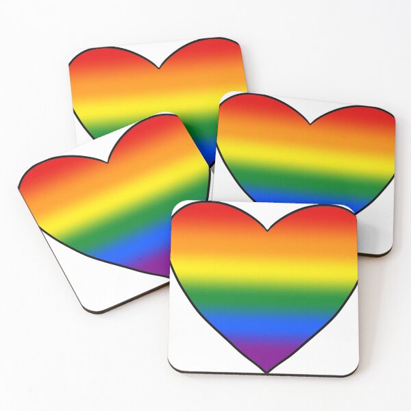 Item preview, Rainbow heart designed and sold by DeathOnABike.