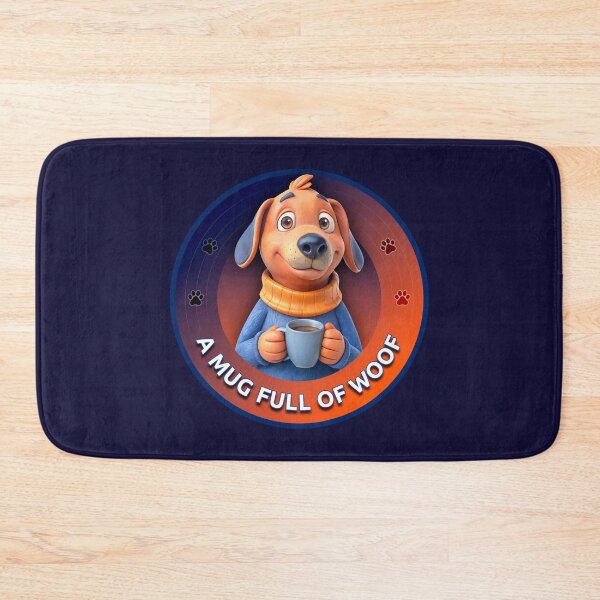 Item preview, A Mug Full of Woof: Adorable Dog with Coffee Mug designed and sold by Lovekica.