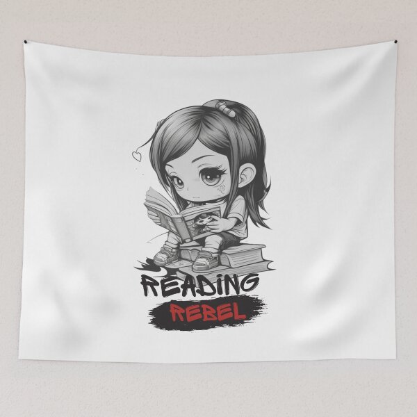 Item preview, Chibi Girl Reader &  "Reading Rebel" designed and sold by MusesWhispers.